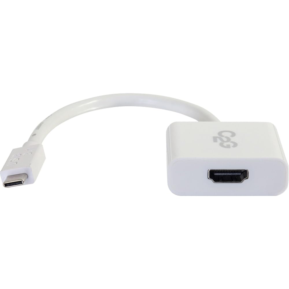 C2G 29475 USB 3.1 USB-C na 4K UHD HDMI adapter audio/wideo, biały (20 cali)