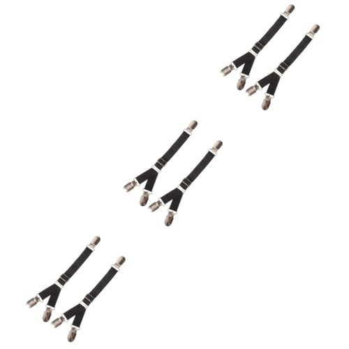 Ipetboom 3sets Non-slip Sock Clamp Men Women Fixed Shirt Keeper Garter Strap Adjustable Sock Clip 2pcs*3