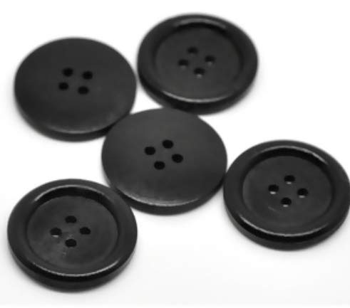12 gestructureerde houten knopen 30 mm rond 2-gaten bruin houten knop knutselen