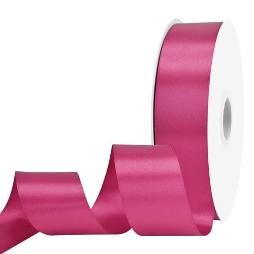 Maclemon 1-1/2 inch Wide 100 Yards Double Face Rose Satin Ribbon Fabric Ribbon for Gift Wrapping Very Suitable for Weddings Decoration Bouquet Balloons Arts Craft Sewing Hair Bow Invitation