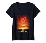 Disney The Lion King Mufasa Sunset Spirit Poster V-Neck T-Shirt