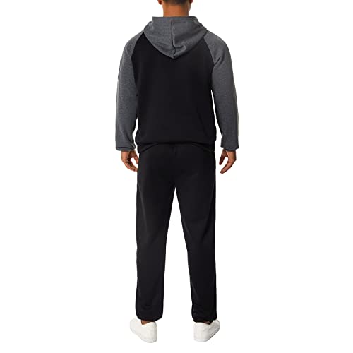 Men's Tracksuits Athletic Sport Outfits Clothes Set, Long Sleeve Pullover Hoodies Sweatshirt Tops+Sweatpants 2 Pcs (Y-01D,Medium) #TOP2
