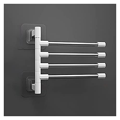 Porte-serviette de salle de bain mural rotatif sans perçage en acier