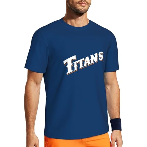 Cal State Fullerton Titans Men's Short-Sleeved Mesh T-Shirt Short Sleeve Sports T-Shirt Moisture Wicking-X-Large