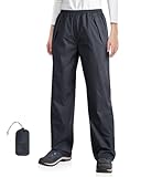 33,000ft Packable Rain Pants for Women Waterproof Lightweight Rain Over Pants for Golf Hiking Dark Grey