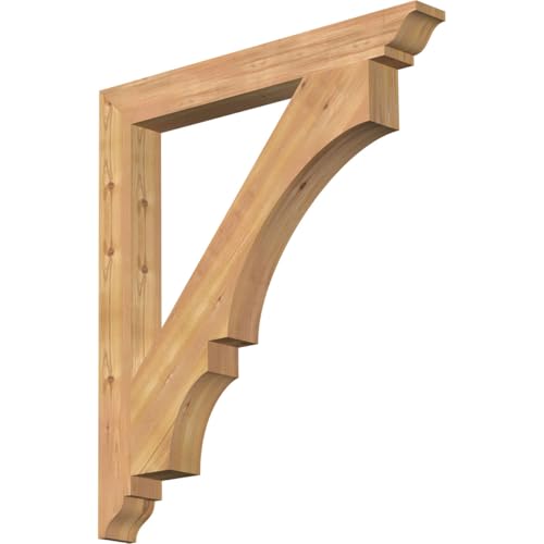 Ekena Millwork 3 1/2"W x 32"D x 36"H Balboa Traditional Smooth Bracket, Western Red Cedar