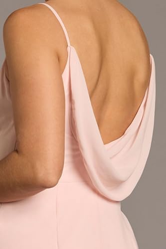 David's Bridal Chiffon Cowl Back V-Neck Sheath Dress2