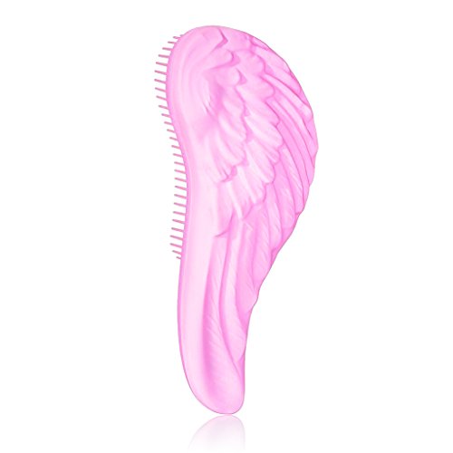 Hair Brush for Women, Detangler Hair Brush for Wet or Dry, KAMOSSA Hair Brush for Thick or Thin, Curly or Straight Detangling Hair - No More Tangle - Adults & Kids - Pink Angel Wing