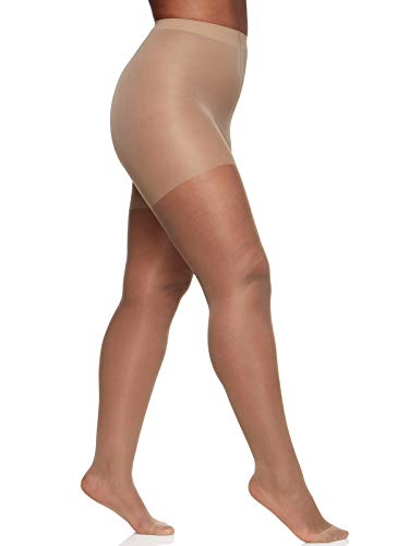 Image of Berkshire 4489 Women's Queen Silky Sheer Control Top Pantyhose - Made in USA - 20 D Reinforced Toe Nylon & Spandex Tights