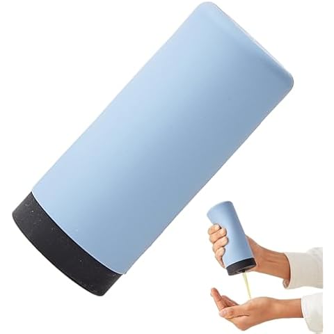 SYCOOVEN Refillable Dish Washing Liquid Dispenser, Silicone Divided Bottle Easy Squeeze Soap Dispenser, Liquid Dish Squeeze Bottle Hand Soap Bottle Essential Oil Lotion Dispensing Bottle Cover