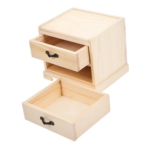 LIFKOME Portagioie in Legno Pregiato Organizzatore Cassettiera Fatta A Mano Contenitore Portaoggetti Robusto Sicuro Design Elegante Per Casa Utilità Pratica