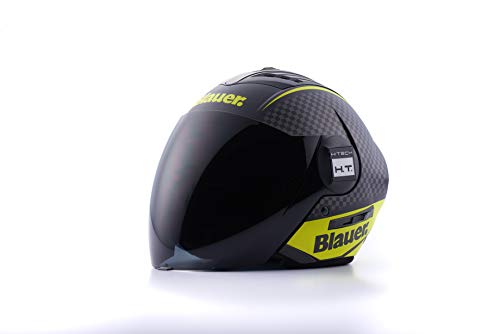 Materiale: policarbonato Blauer HT CASCO REAL GRAFICA B BLACK MATT/TITANIUM/YELLOW XS