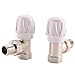 Soaying Thermostatic Radiator Valve 10Pcs 15mm x 1/2Inch Thermostatic Angle TRV Thermostatic Radiator Valve for Home Office