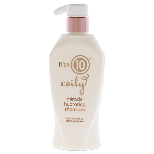 It's a 10 Haircare - Coily Miracle Champú Hidratante, Hidratante, Brillo, para Cabello Rizado y Ondulado, Ingredientes Naturales, 295 ml