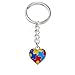 ShiQiao Spl Autism Awareness Keychain, Autism Awareness Products Toys Charm Puzzle Piece Key Chain Set of 3