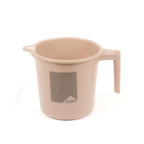 Image of Modware 6 Piece Bathroom Set, Tub, Bucket, Mug, Soap Case, Stool, Pedal Dustbin (Brown)