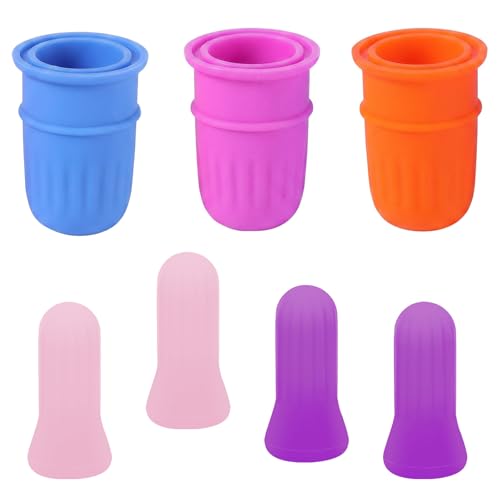 Schröpfgläser Silikon 7 Stück Schröpfset mit Silikon Saugball Gesicht Schröpfen Set für Hals Körper Augen Cupping Set Anti-Cellulite Körper und Gesichtsmassage Werkzeugset