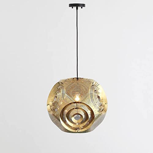 Lampe de pendentif à balle en acier inoxydable au design circulaire