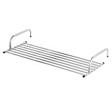 Nydunce Stendibiancheria da Balcone FISSO e Pieghevole, 109 cm, in Acciaio Inox, per Ringhiera - Design Salvaspazio, Facile Montaggio, Consegna dall‘Italia