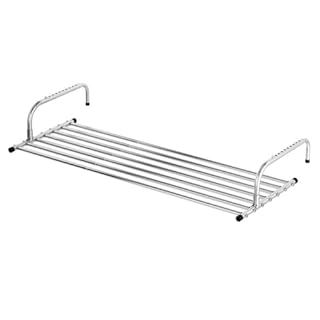 Nydunce Stendibiancheria da Balcone FISSO e Pieghevole, 109 cm, in Acciaio Inox, per Ringhiera - Design Salvaspazio, Facile Montaggio, Consegna dall‘Italia