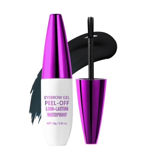 Gel tinte para cejas, gel peel off para cejas, tinte impermeable para, tinte semipermanente para, dura hasta 1 días, maquillaje de con tinte de larga duración (#01 Negro)