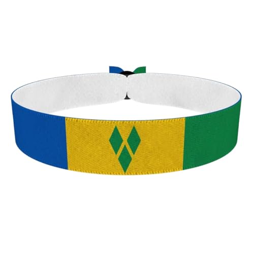 Druck-Palast Accessoire en tissu Saint-Vincent-et-les-Grenadines - Bijou en satin imperméable unisexe - Cadeau pour les passionnés de sport - Article fait main - Accessoire de festival