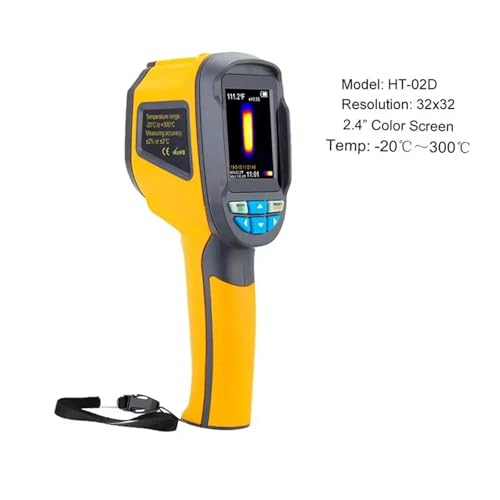 HT-02D Cámara Térmica Infrarroja de Mano 32x32 con Pantalla de 2.4 pulgadas y Rango de Temperatura -20 a 300°C miniatura 2