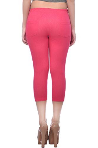 Image of Frenchtrendz Women's Cotton Modal Spandex Stretchable Slim Fit Jegging Capris