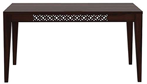 Image of Wooden Sheesham Wood Dining Table 6 Seater | with 4 Chairs 1 Bench | Walnut