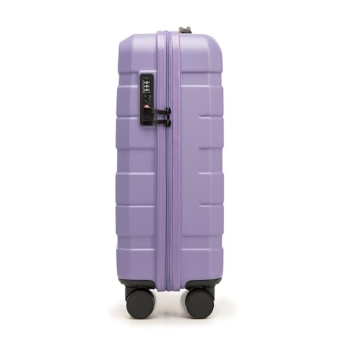 Comodo Line Suitcase Hand Luggage Set ABS Telescopic Handle TSA Lock 4 Double Wheels, Purple, Handgepäck, carry-on luggage3