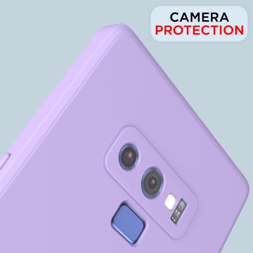 Image of Outlouders Back Cover for Samsung Galaxy Note 9 | Camera Protection | Durable Soft Matte Silicone Bumper Case (Purple)