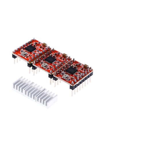 iplusmile 5pcs Stepper Motor Driver Module A4988 for 3d Printer Heat Sink Included