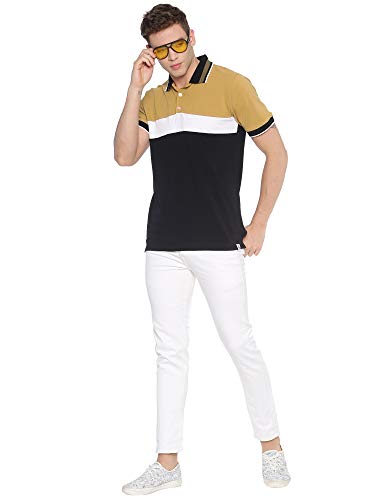 Image of ADRO Men's 100% Cotton Regular Fit Polo T-Shirt