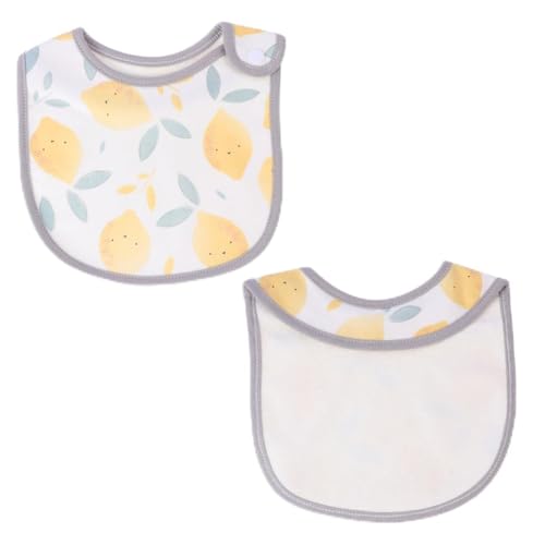 KOMBIUDA 2 Piezas Baberos bibs babete toallas guarderia disfraz de bebe bufanda bebe Para bebé destete pequeños nido pequeño babero de algodón paño para eructar infantil Grey