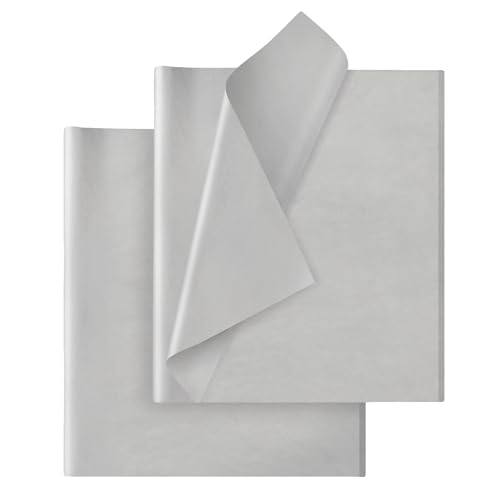 Hlonon Silver Tissue Paper for Gift Bags - 30 Sheets of Silver Wrapping Tissue Paper Bulk Packaging Paper for Weddings Birthday DIY Project Christmas Gift Wrapping Crafts Decor (14 x 20 Inch)
