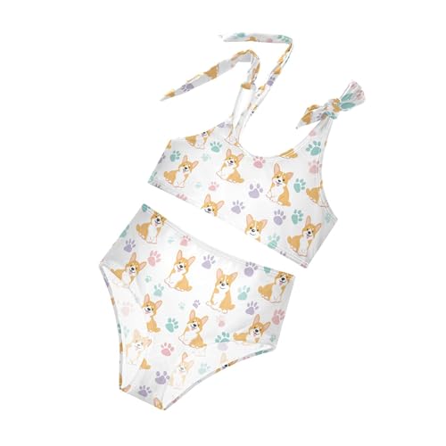 Image of Girls Tankini Swimsuit Bathing Suit Two Piece Bikini Summer Beach Swimwear with Adjustable Strap 3-12 Years