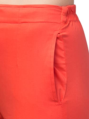 Image of Qute Women's Regular Fit Cotton Blend Casual Trousers (Pack of 1)