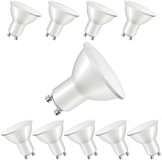 BIGHOUSElicht GU10 LED Light Bulbs, 5W Equivalent 40 Watt Halogen Lamp, 3000K Warm White 400lm Energy Saving Spotlight Bulb, Pack of 10