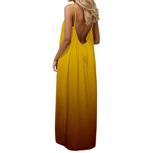Robe avec attaches dégradées dans le dos nu coupe ample d'été