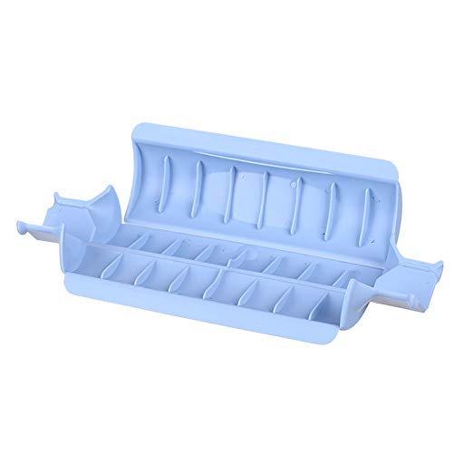 Kebab Carrying Tool Barbecue Skewer Carry Box Barbecue Cover Meat Device for Summer Party and BBQ,1 PC M blue