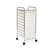 Seville Classics 10-lade organizer wagen, staal, zilver, 39,5 x 39 x 98 cm