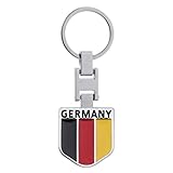 ABOOFAN Germany National Flag Keychain 3D Metal Keyring National Gifts Keyrings for Key Bag Purse Handbag (Mixed Color)