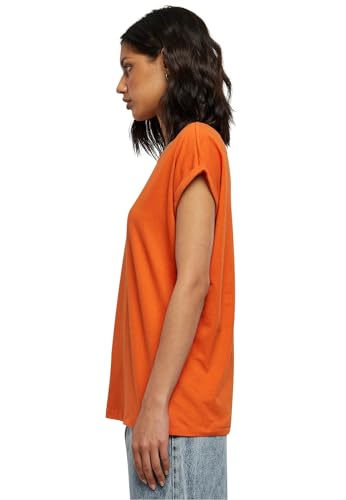 Urban Classics Ladies Extended Shoulder Tee, Camiseta Mujer, Rust Orange, M