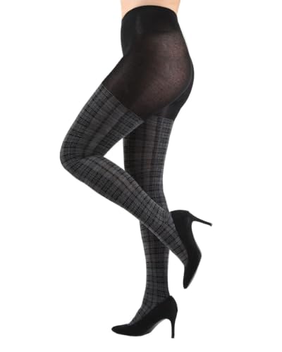 Image of MeMoi Women's Faded Plaid Warm Sweater Tights