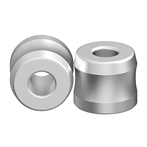 Foto von Linkidea Rasierhobel-Ständer, Öffnungsdurchmesser 18,5 mm, Aluminiumlegierung, für Herren, Rasierständer für Badezimmer, silberfarben, 2 Stück