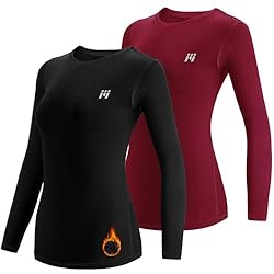 MEETWEE Camiseta Térmica Mujer, Ropa Interior de C...: 【Ligero y cálido】Esta camiseta térmica para mujer está hecha de forro polar en el interior, resistente al viento, peso ligero, cálido y absolutamente no voluminoso, para mantenerte caliente y cómodo en otoño e invierno fríos. También se puede llevar ...