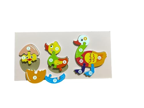 Image of Duck Life Cycle Jigsaw Puzzle - Wooden Jigsaw Puzzle for Kids, Educational Animal Lifecycle Puzzle, Ideal for Ages 2+
