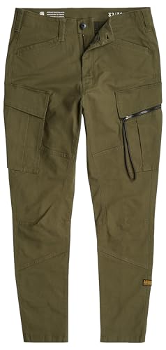 G-STAR Raw - Mens Zip Pocket 3D Skinny Cargo 2.0 5-Pocket Pants, Color Shadow Olive, Size: 38W x 36L4