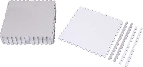 アイリスオーヤマ ジョイントマット 極厚1.8cm 60×60cm 8枚組 ノンホルムアルデヒド 洗える グレー / ホワイト JMRN-68