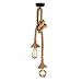 Produktbild Modrad Pendelleuchte Hanfseil Kronleuchter Vintage Hängelampe Seil Hängeleuchte Doppelkopf Deckenleuchte Industrie Retro E27 Fassungenfür Wohnzimmer Café Restaurant 80 cm
